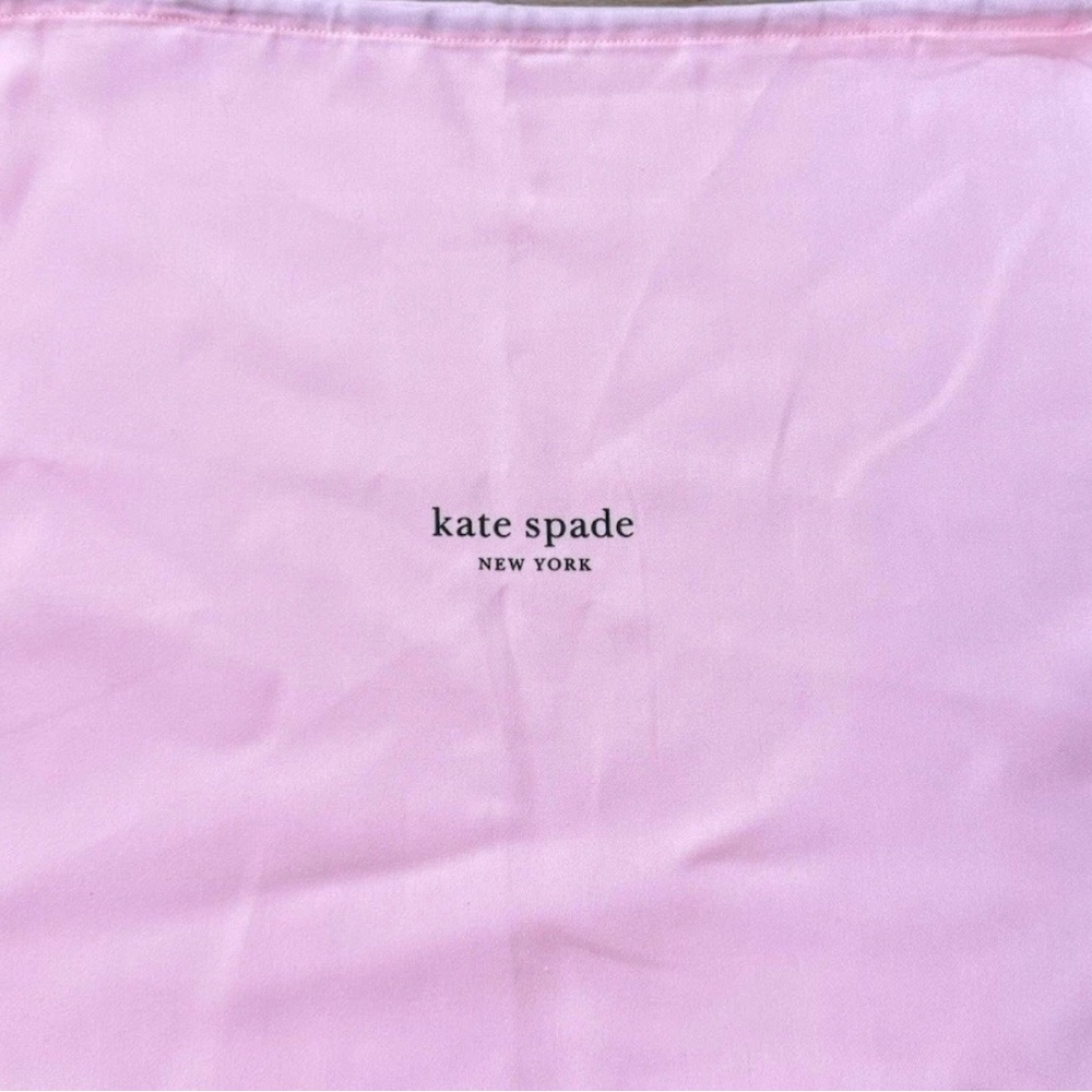 kate spade Cream Canvas Tote with Black Logo Straps
